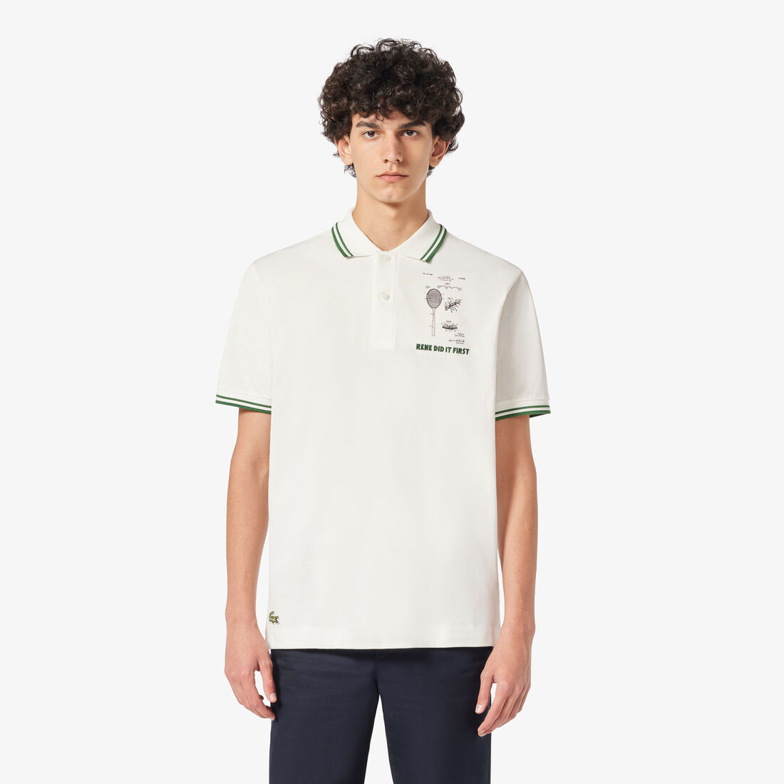 Original L.12.12 Embroidered Patent Cotton Polo Shirt