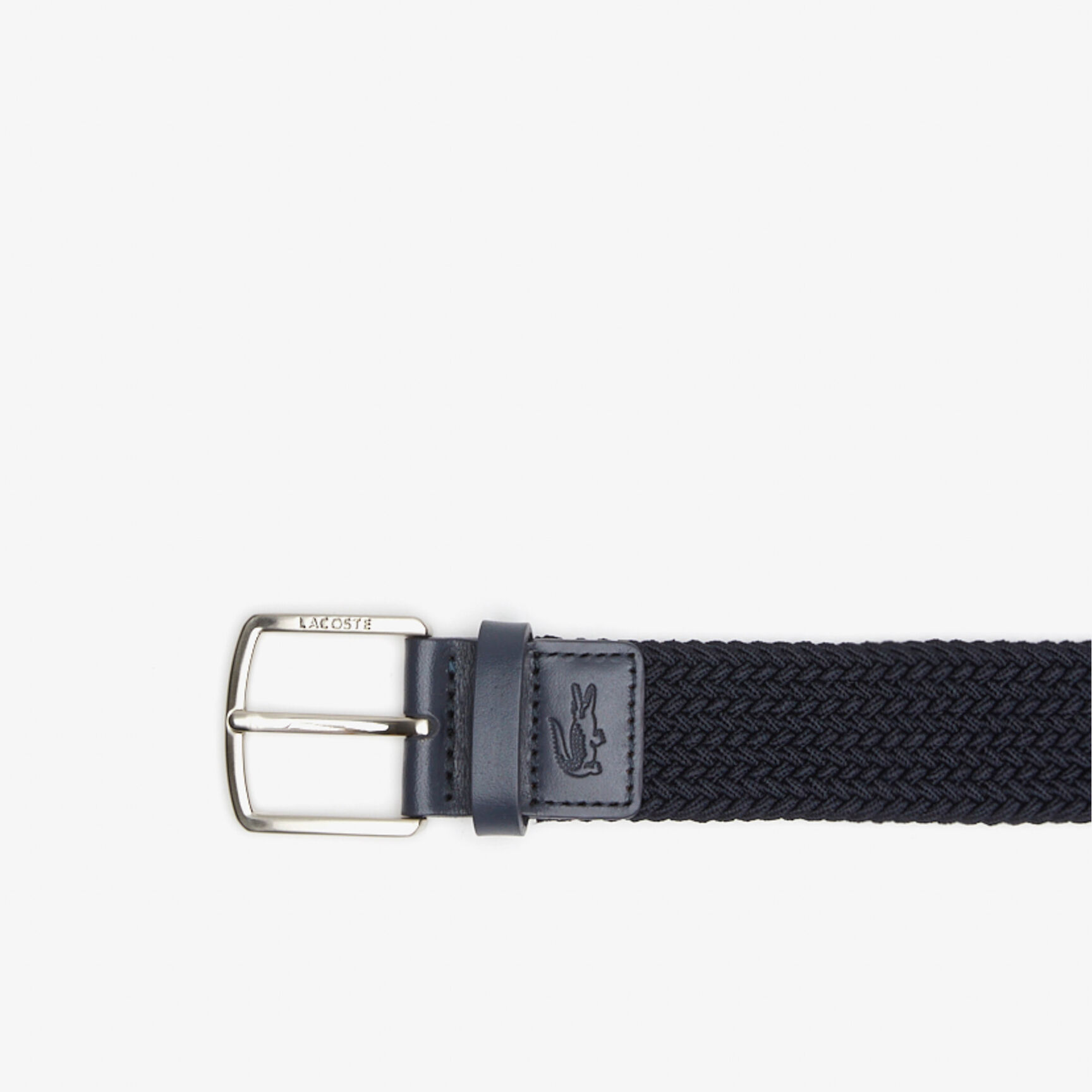 Men's Lacoste Engraved Buckle Stretch Knitted Belt