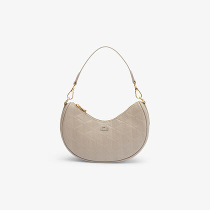 Maheki Embossed Leather Half Moon Purse