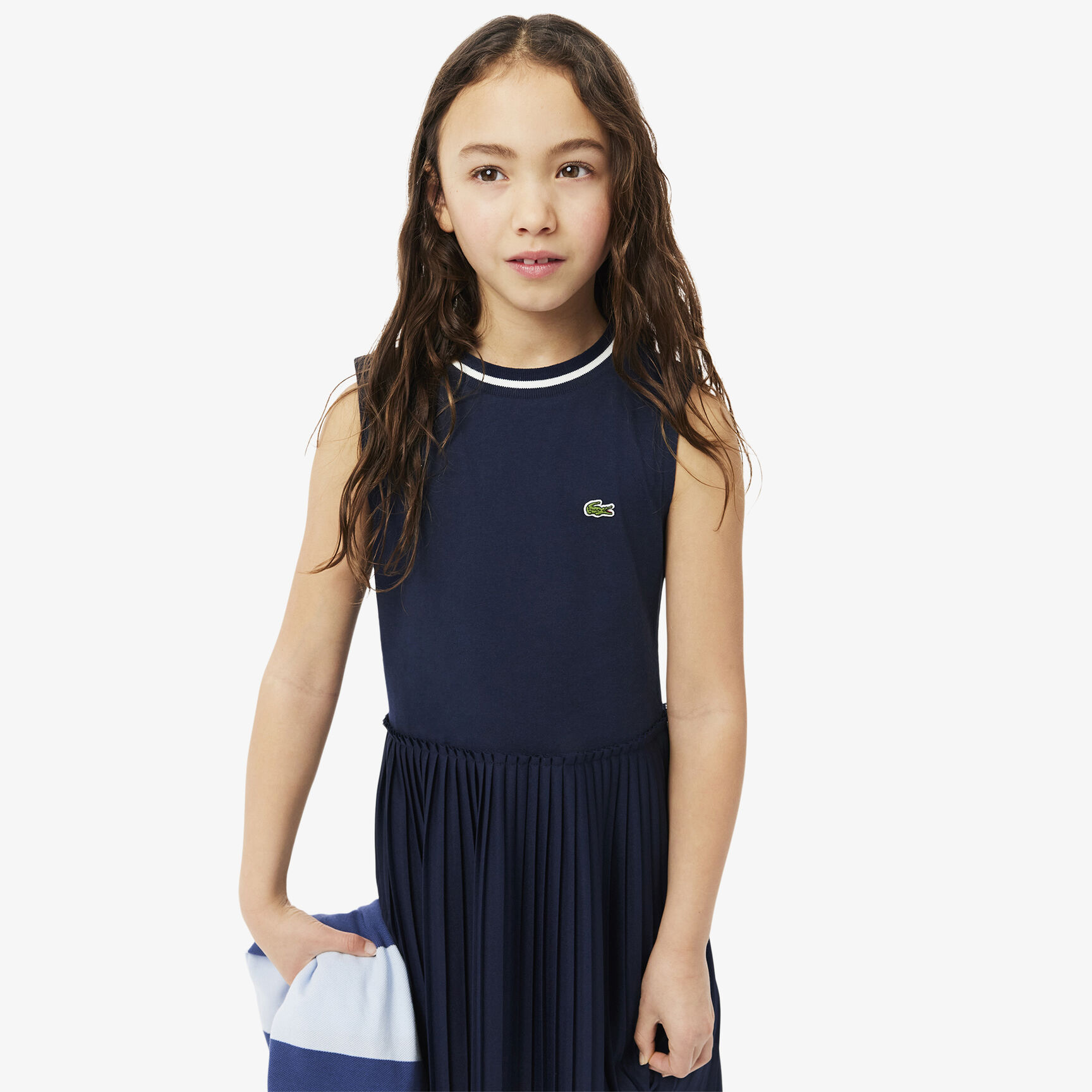Sleeveless Pleated Jersey Dress