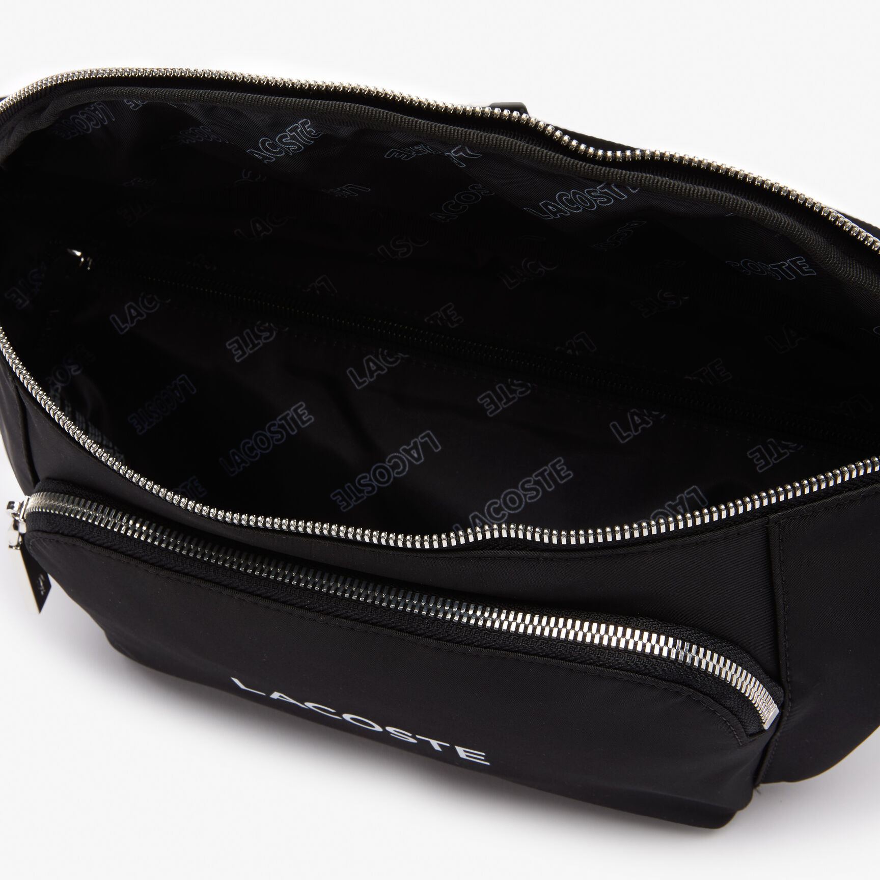حقيبة خصر نايلون كبيرة بشعار Lacoste للجنسين حقيبة خصر نايلون كبيرة بشعار Lacoste للجنسين