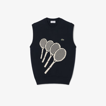 Cotton Jacquard Sweater Vest
