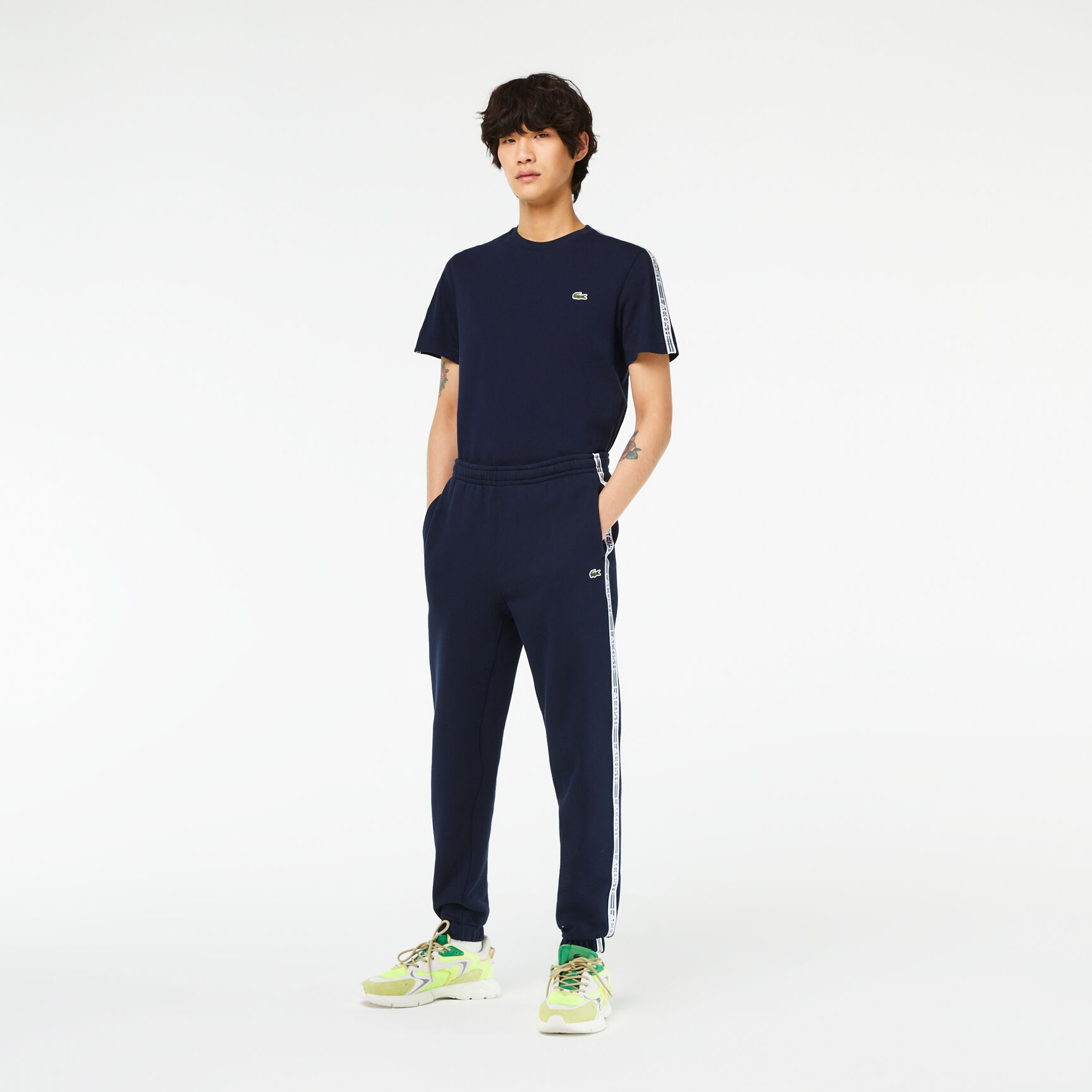 Men's Lacoste Logo Stripe Track Pants Men's Lacoste Logo Stripe Track Pants