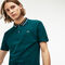 men s lacoste slim fit striped contrast collar petit piqu  polo shirt
