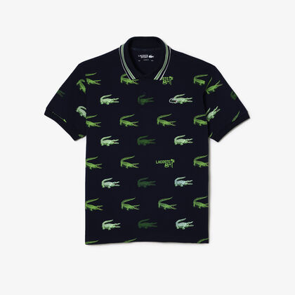 Men’s Lacoste Golf Crocodile Print Polo Shirt