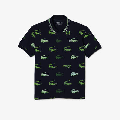 Men's Lacoste Golf Crocodile Print Polo Shirt