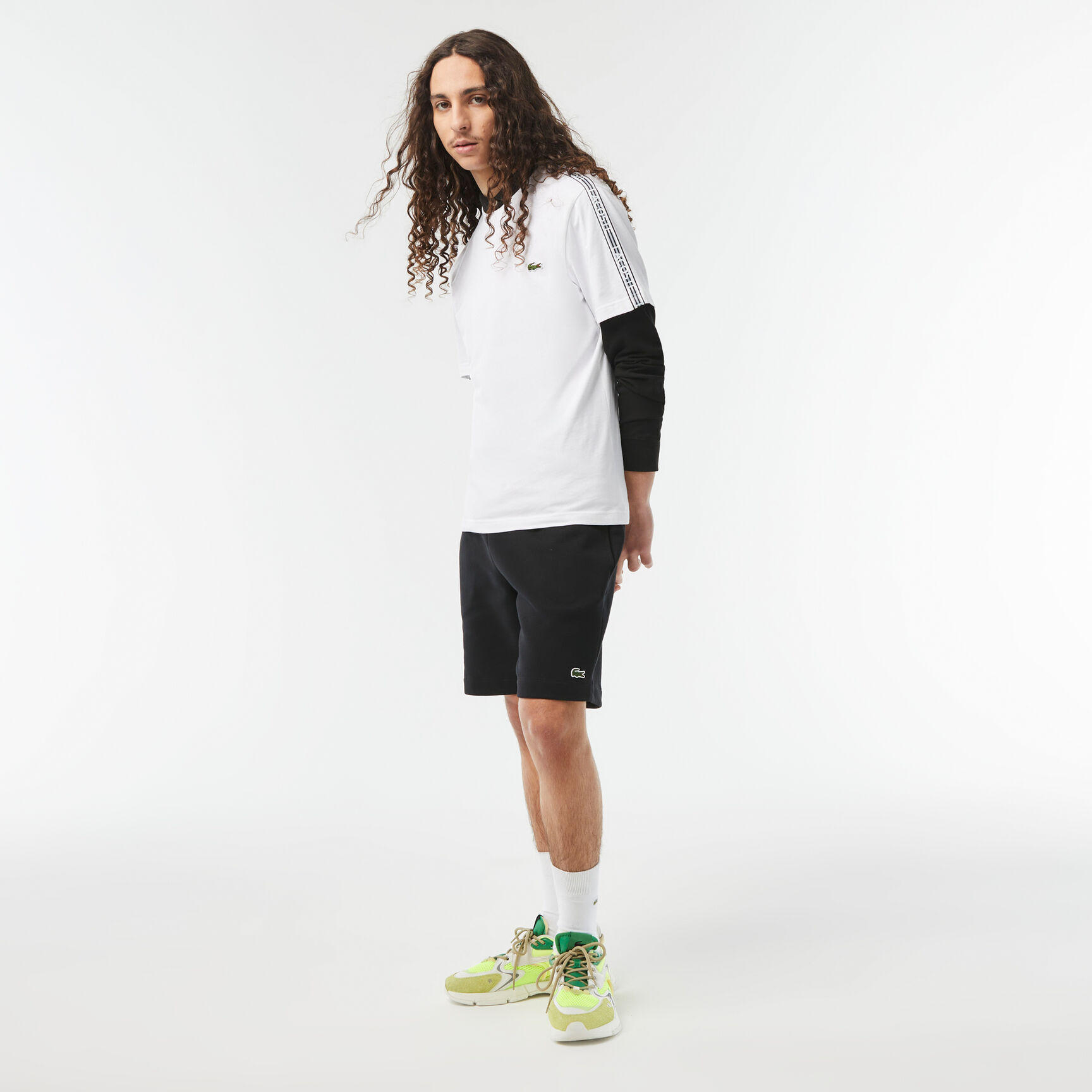 Men's Lacoste Regular Fit Logo Stripe T-shirt Men's Lacoste Regular Fit Logo Stripe T-shirt