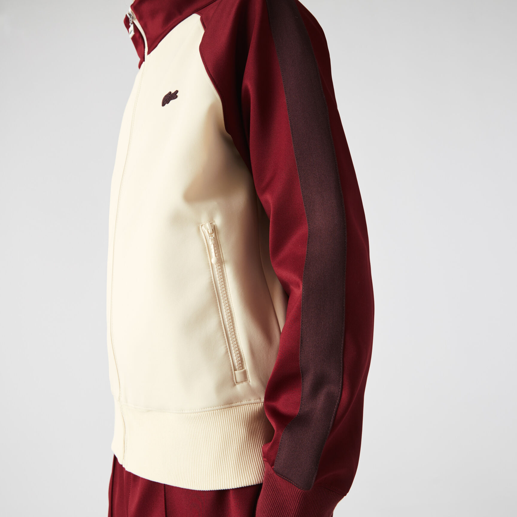 Men's Colorblock Zippered High Neck Cotton Blend Sweatshirt Men's Colorblock Zippered High Neck Cotton Blend Sweatshirt