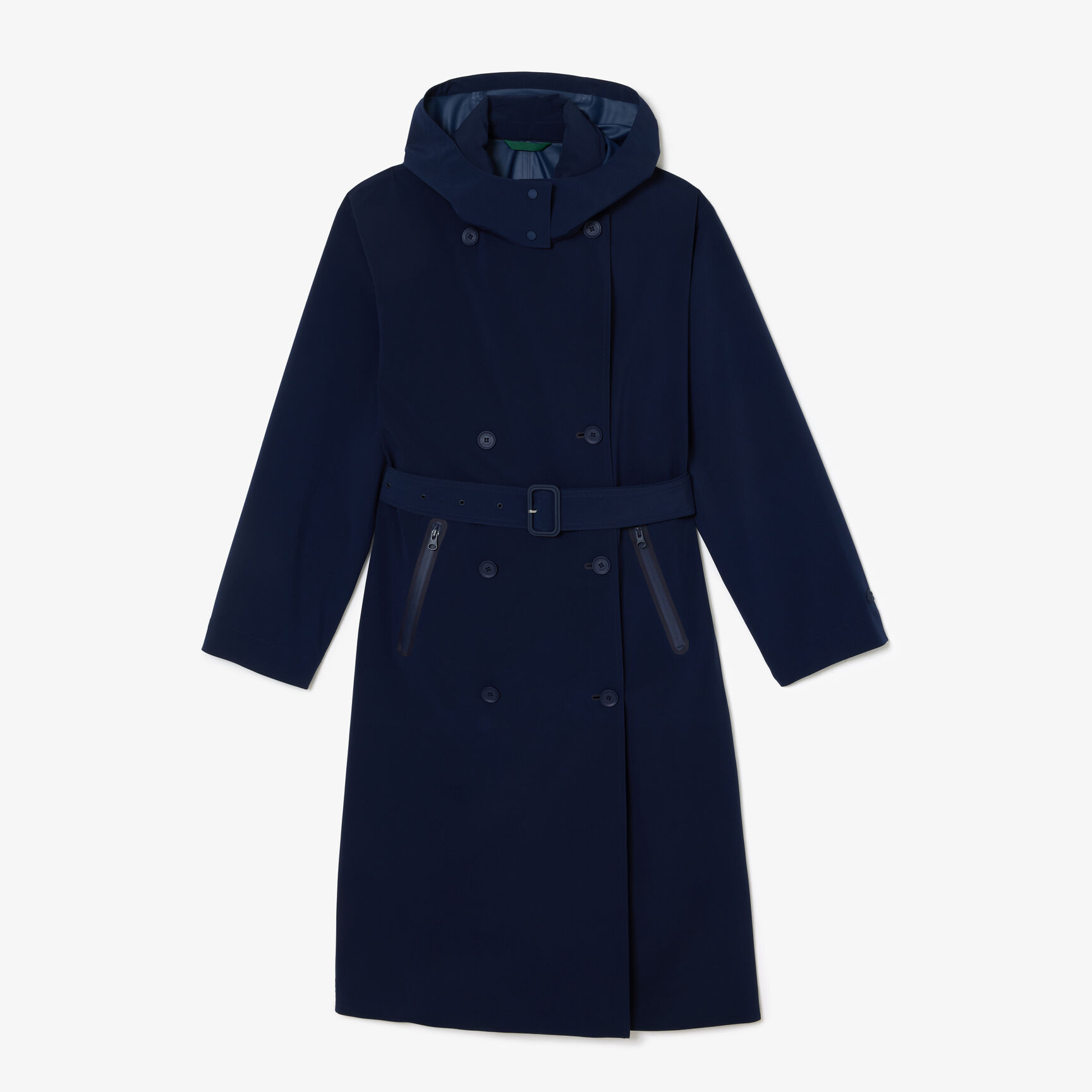 Women's Lacoste Two-Ply Pique Oversized Trench Coat Women's Lacoste Two-Ply Pique Oversized Trench Coat