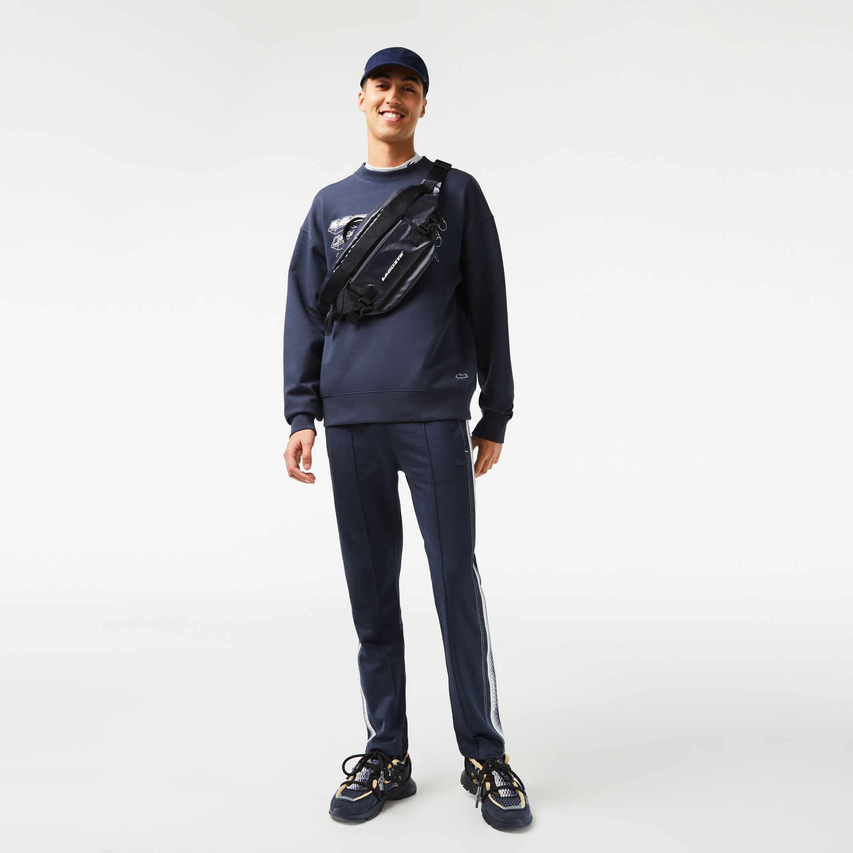 Men's Lacoste Regular Fit Pique Track Pants Men's Lacoste Regular Fit Pique Track Pants