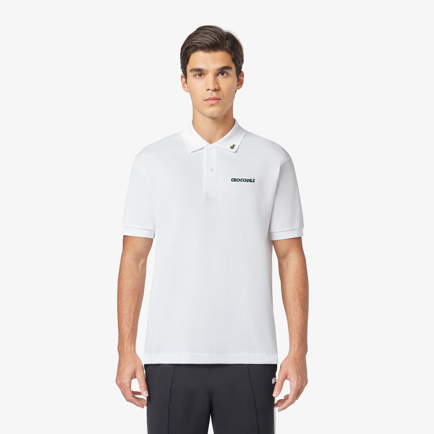 Original L.12.12 Embroidered Slogan Polo Shirt Original L.12.12 Embroidered Slogan Polo Shirt