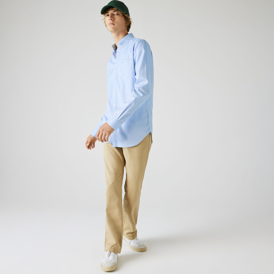 قميص للرجال بقصة عادية من قطن ميني بيكيه