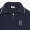 lacoste loose fit high zipped neck badge accent sweatshirt