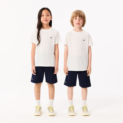 Kids' Lacoste Organic Brushed Cotton Fleece Shorts