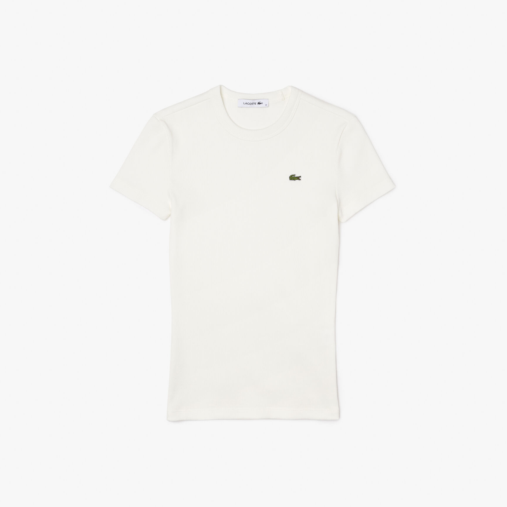 تي شيرت قطني مضلع بقصة ضيقة