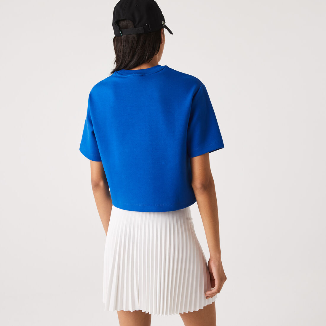 تيشيرت لاكوست بأشرطة مطبوعة وقصة فضفاضة للنساء تيشيرت لاكوست بأشرطة مطبوعة وقصة فضفاضة للنساء