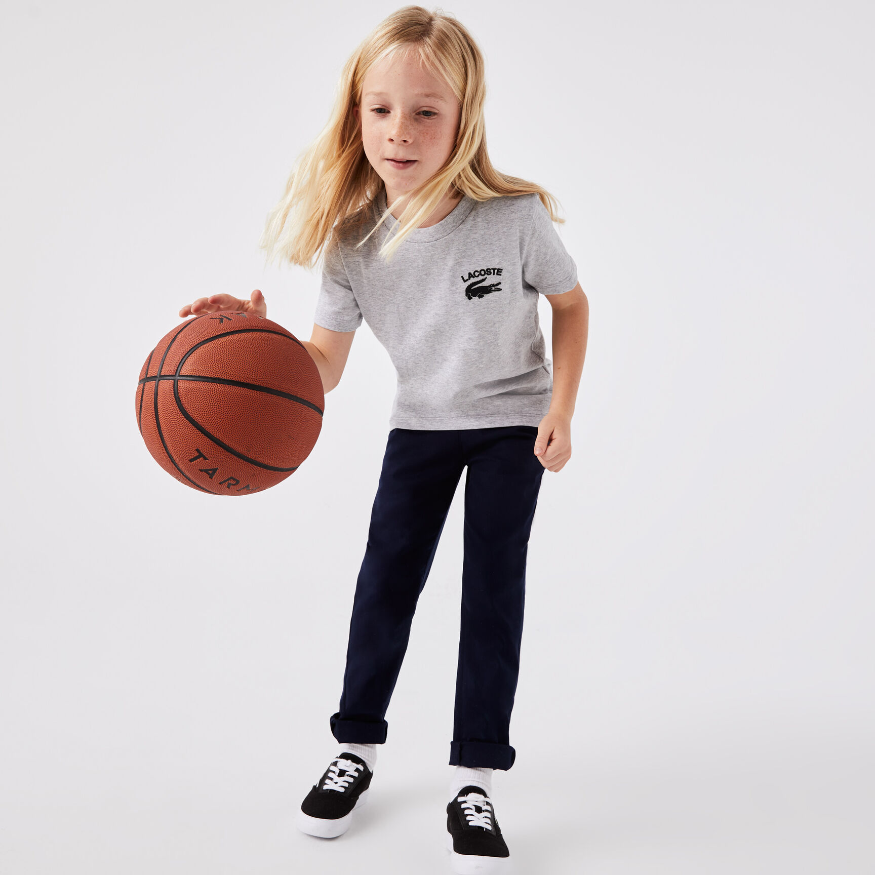 تيشيرت بطبعة لاكوست قطن جيرسيه للأولاد