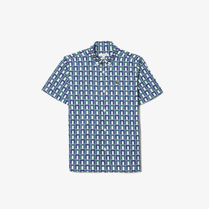 Short Sleeved Monogram Print Shirt