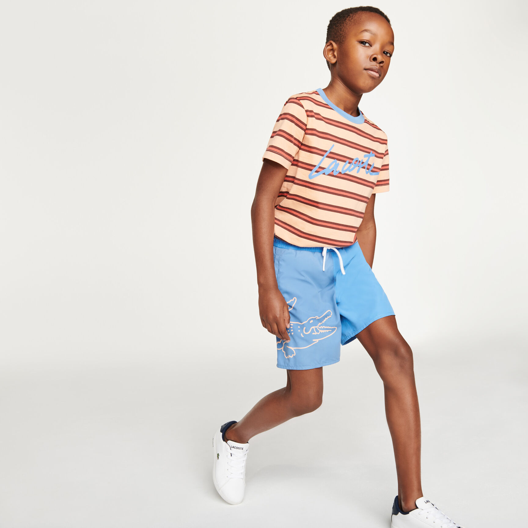 شورت سباحة للأولاد ثنائي اللون وطباعة التمساح شورت سباحة للأولاد ثنائي اللون وطباعة التمساح