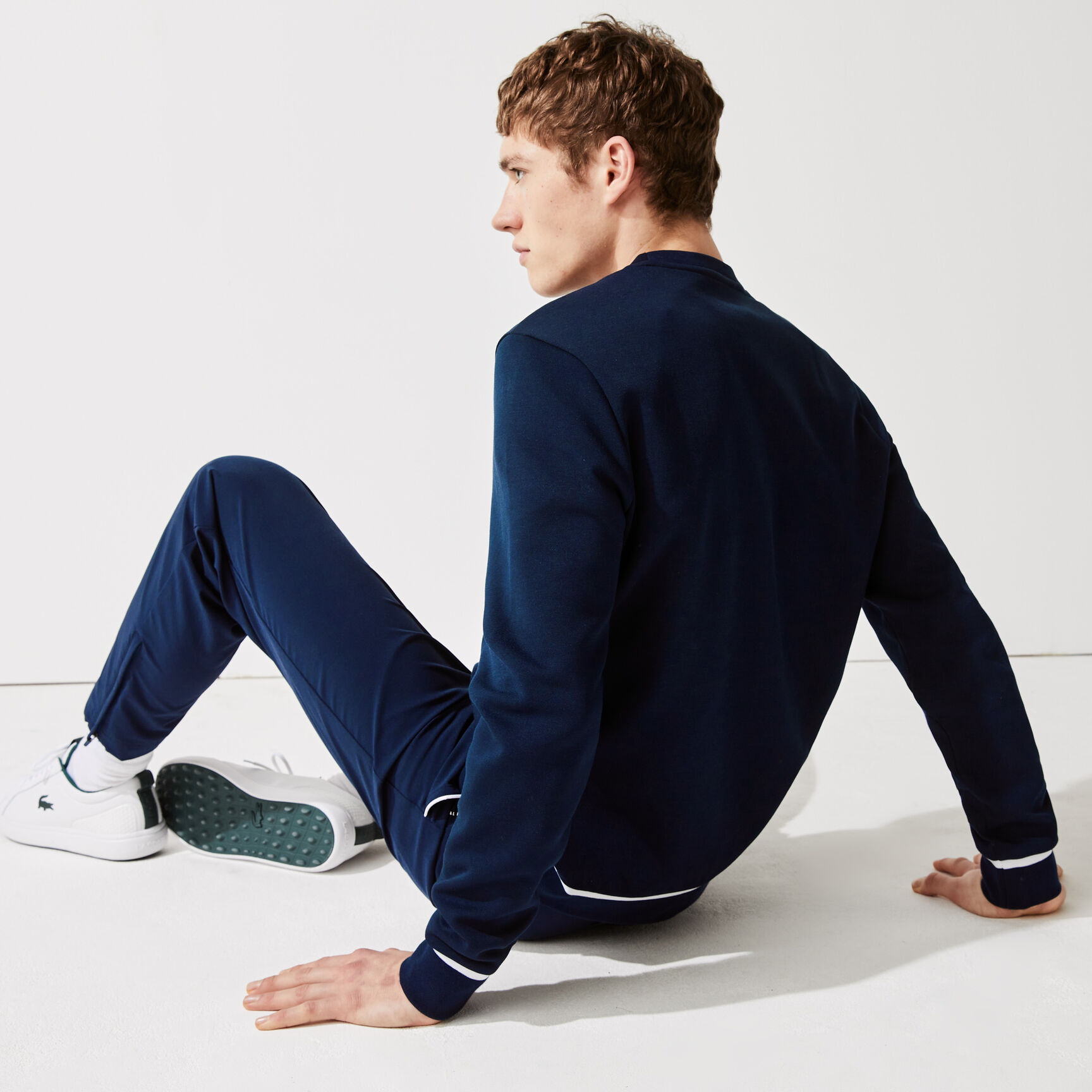 Men’s Lacoste SPORT Crew Neck Graphic Print Golf Sweatshirt