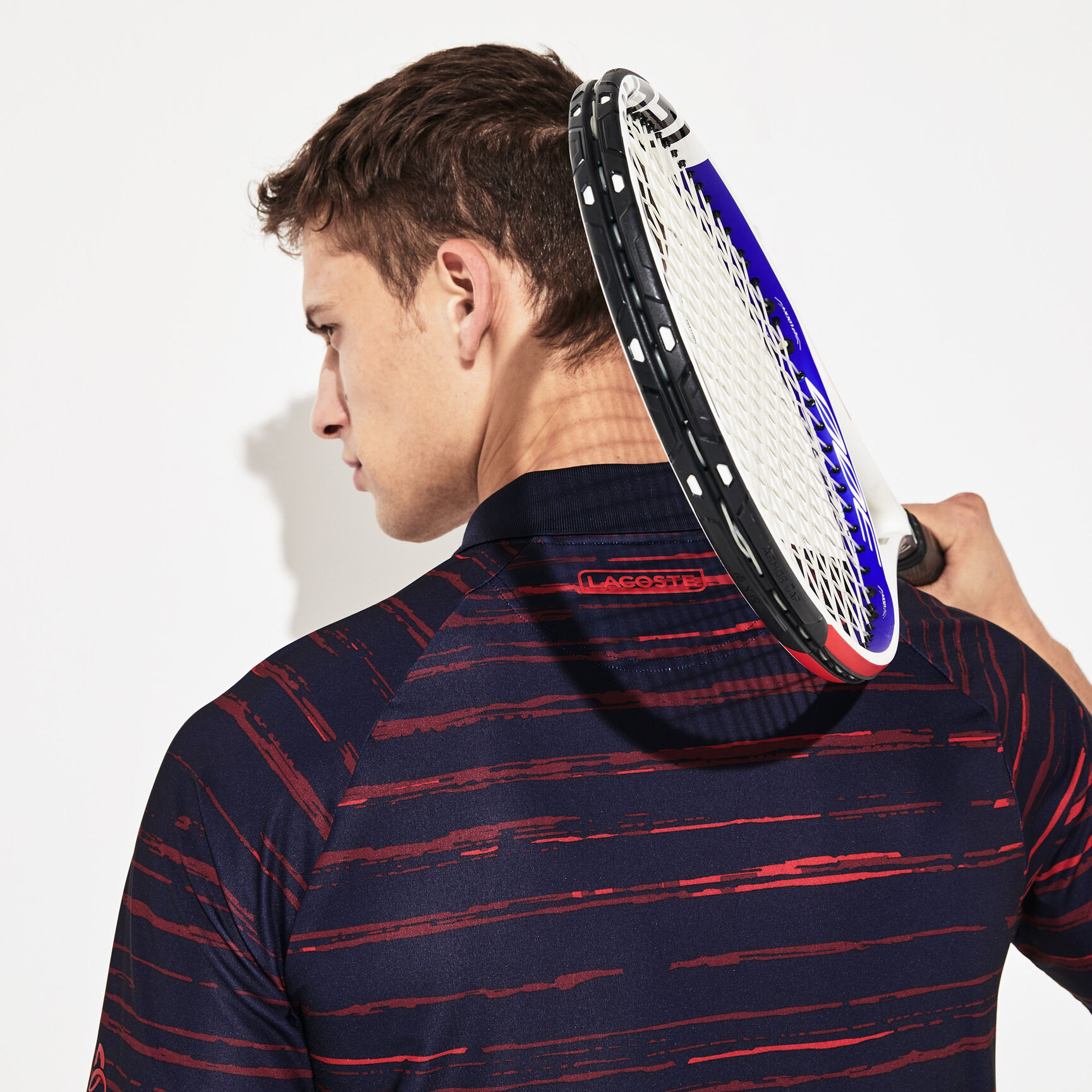 Men's Lacoste SPORT x Novak Djokovic Print Jersey Polo Shirt Men's Lacoste SPORT x Novak Djokovic Print Jersey Polo Shirt