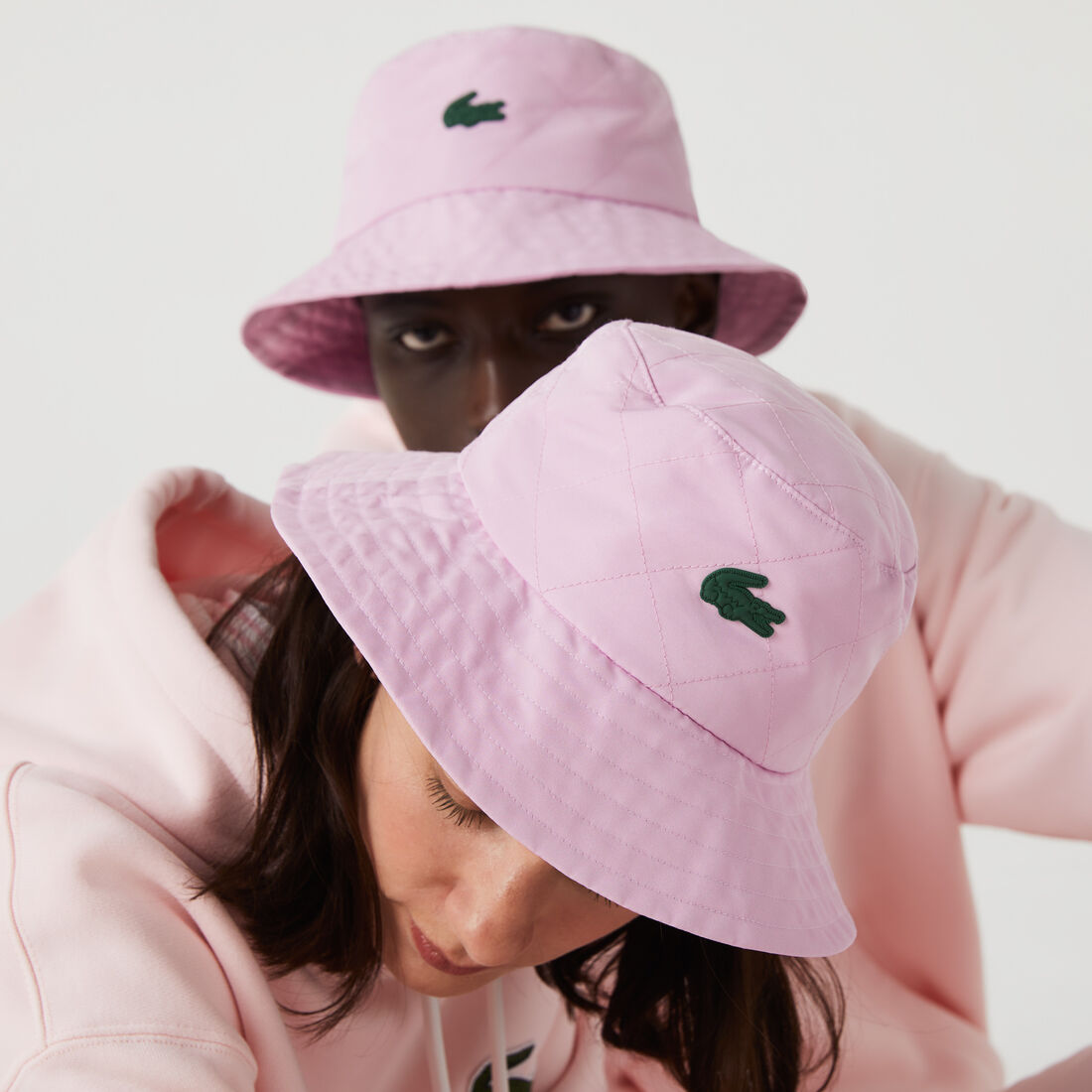 Women's Lacoste Quilted Effect Nylon Bucket Hat