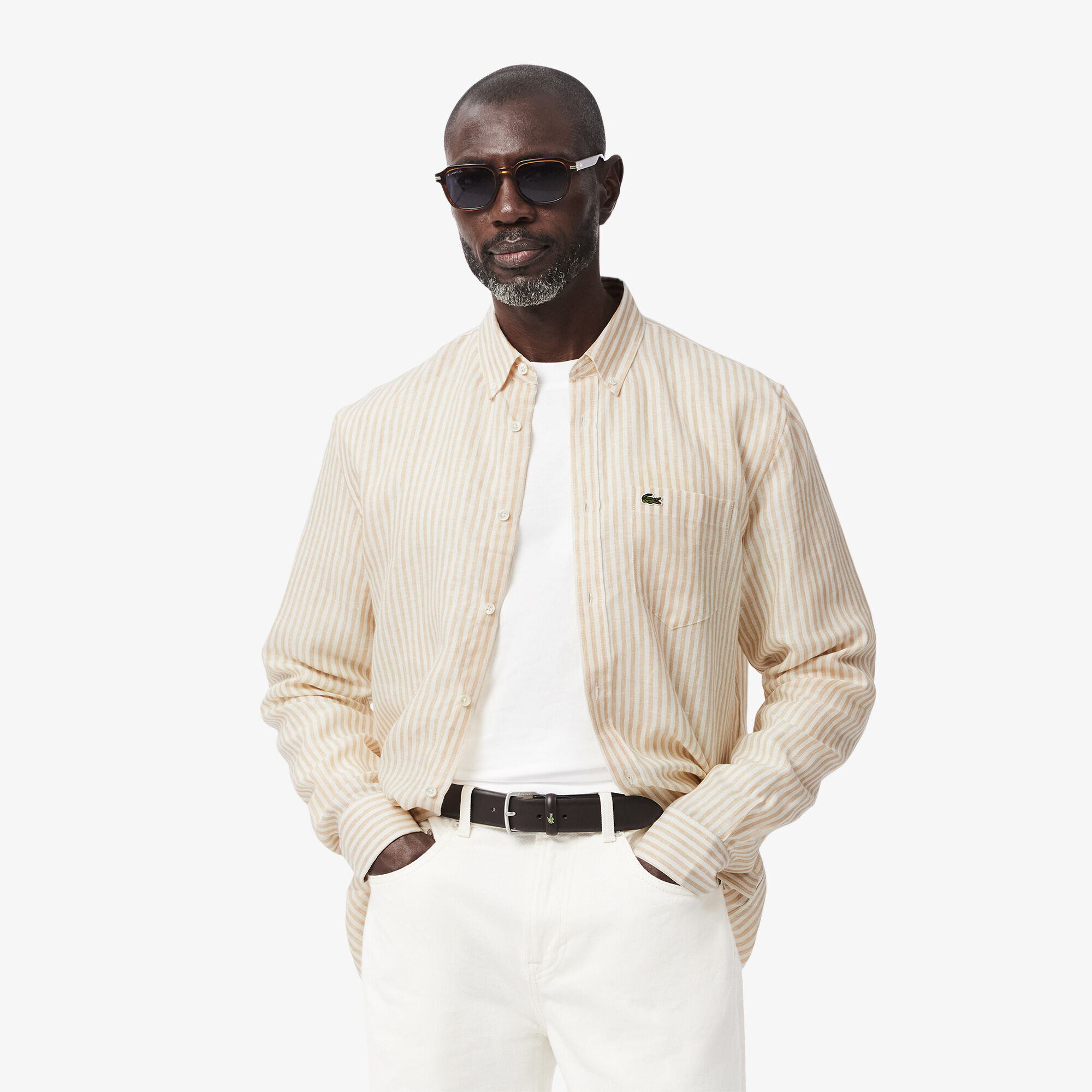 Buy Regular Fit Linen Shirt Lacoste QA