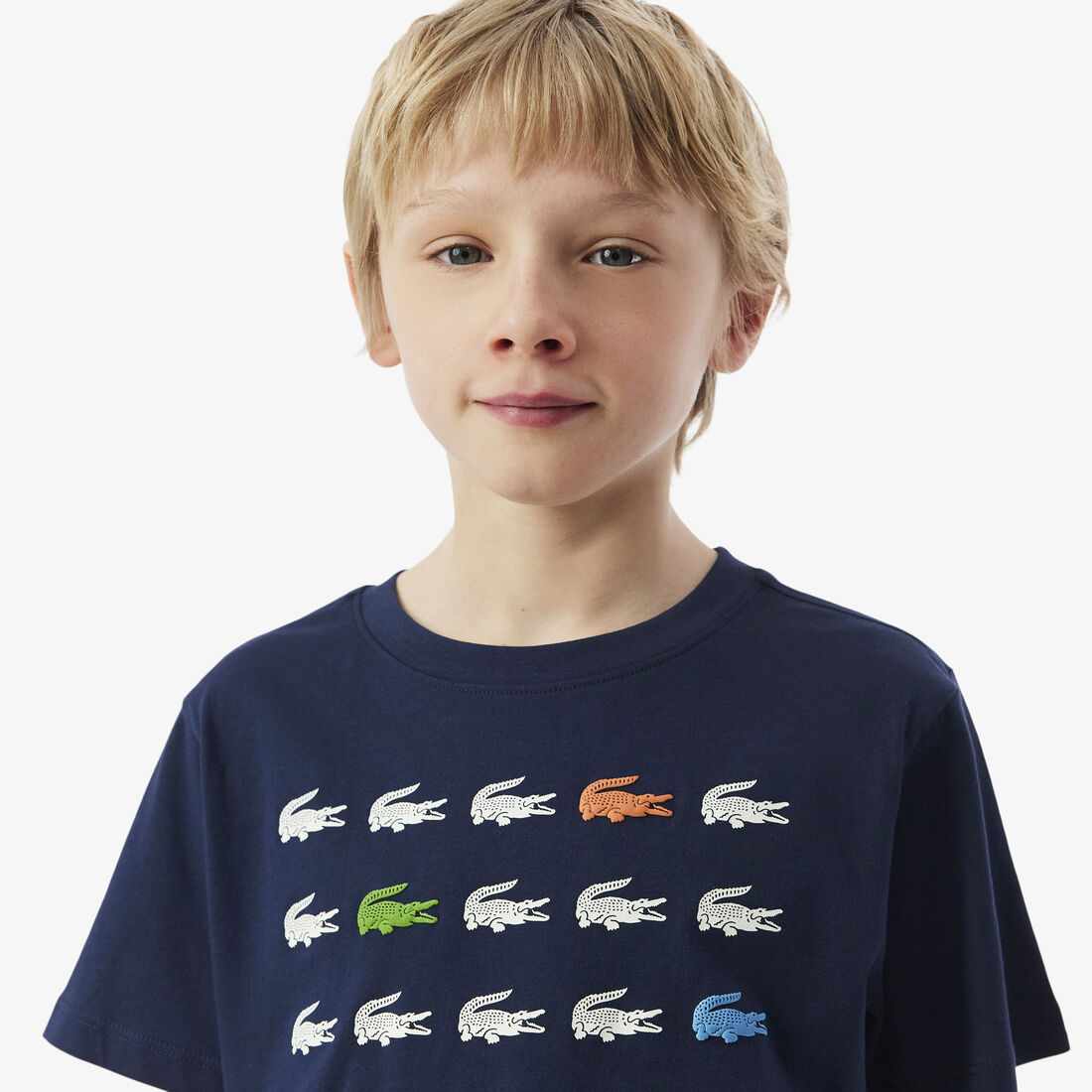 Crocodile Print Cotton T-shirt Crocodile Print Cotton T-shirt