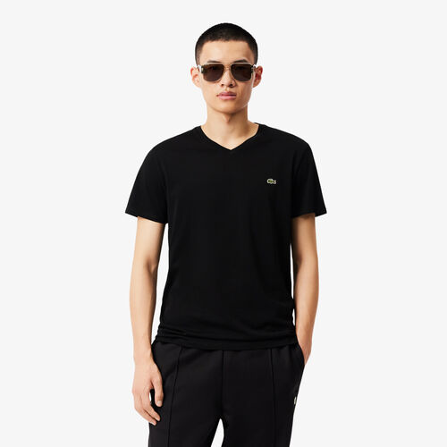 Men's V-neck Pima Cotton Jersey T-shirt