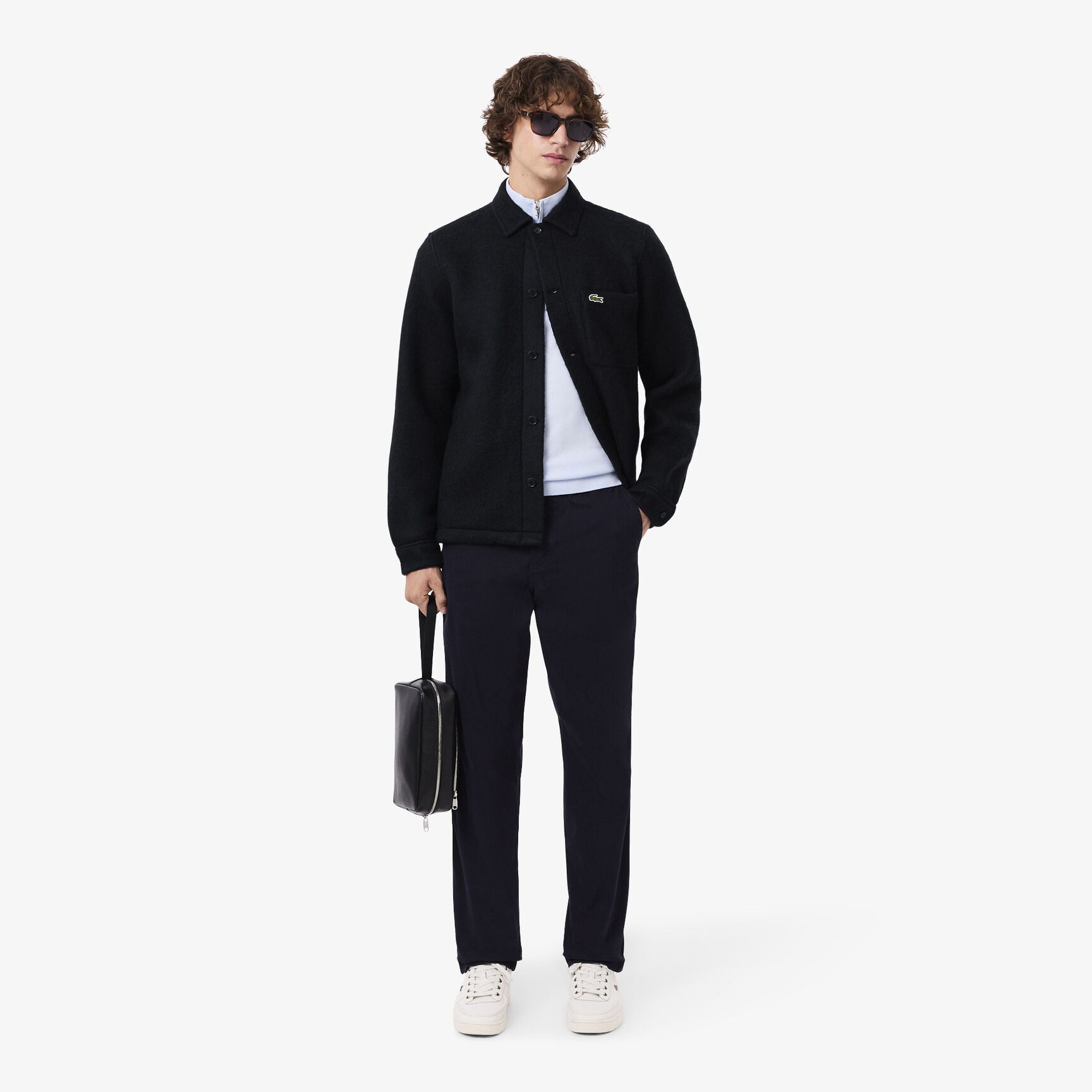 Wool Blend Felt Overshirt