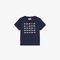 lacoste crocodile print cotton t shirt