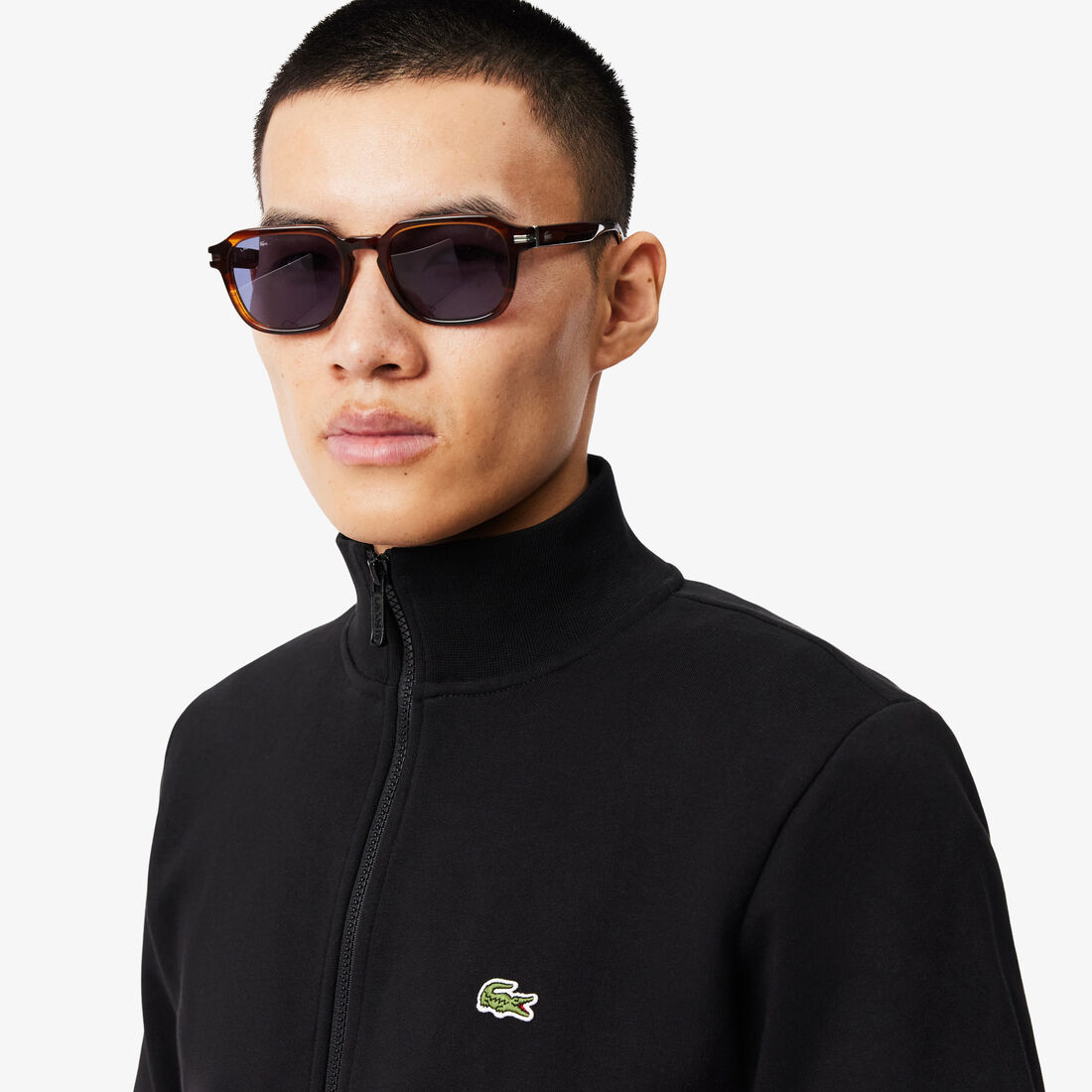 سويت شيرت من الصوف بسحاب وياقة عالية سويت شيرت من الصوف بسحاب وياقة عالية