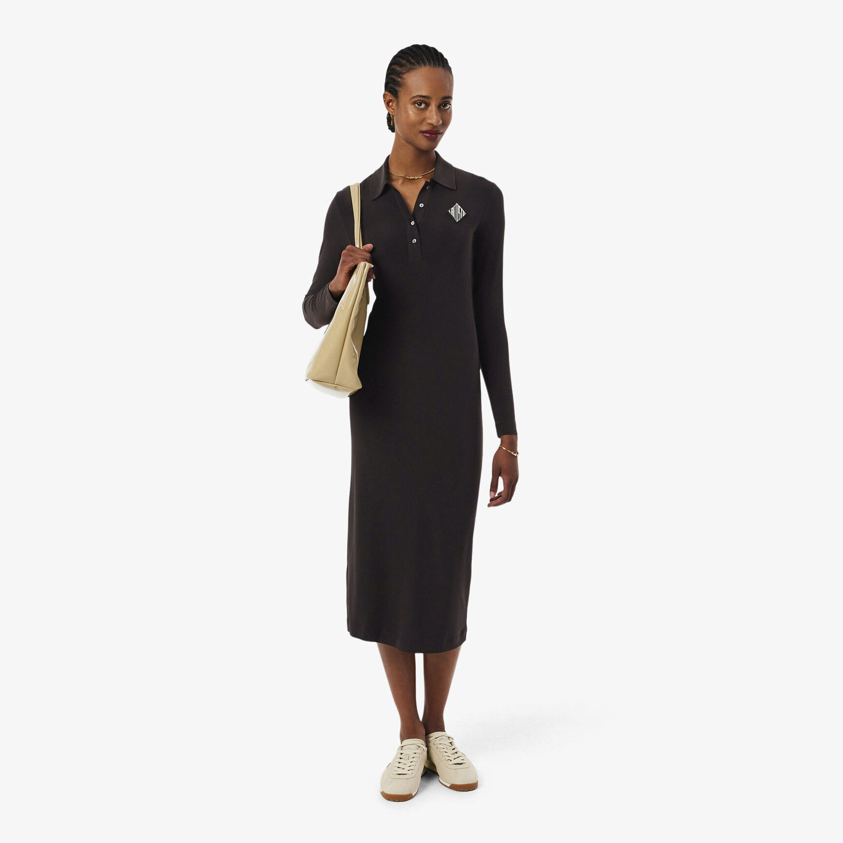 Embroidered Badge Slim Fit Polo Dress Embroidered Badge Slim Fit Polo Dress