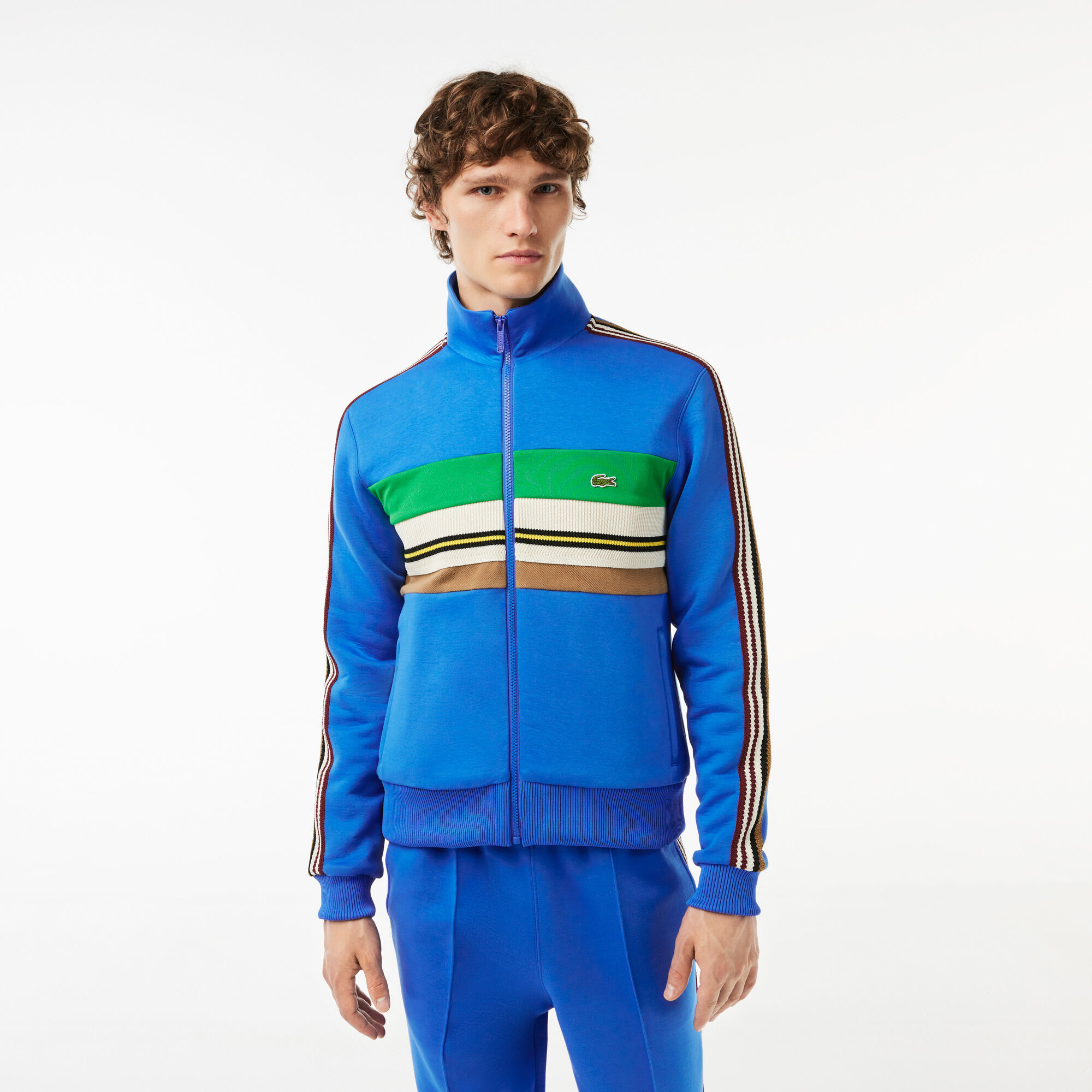 Buy Paris French Made Zipped Colourblock Sweatshirt Lacoste QA