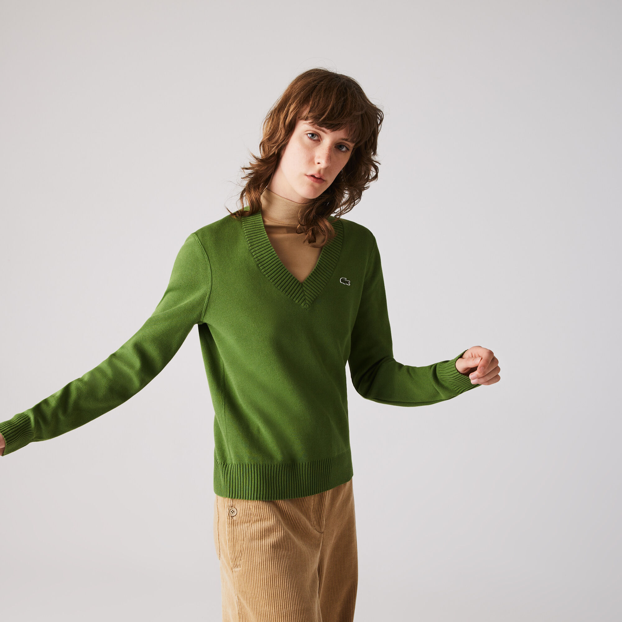 Women's V-neck Organic Cotton Sweater Women's V-neck Organic Cotton Sweater
