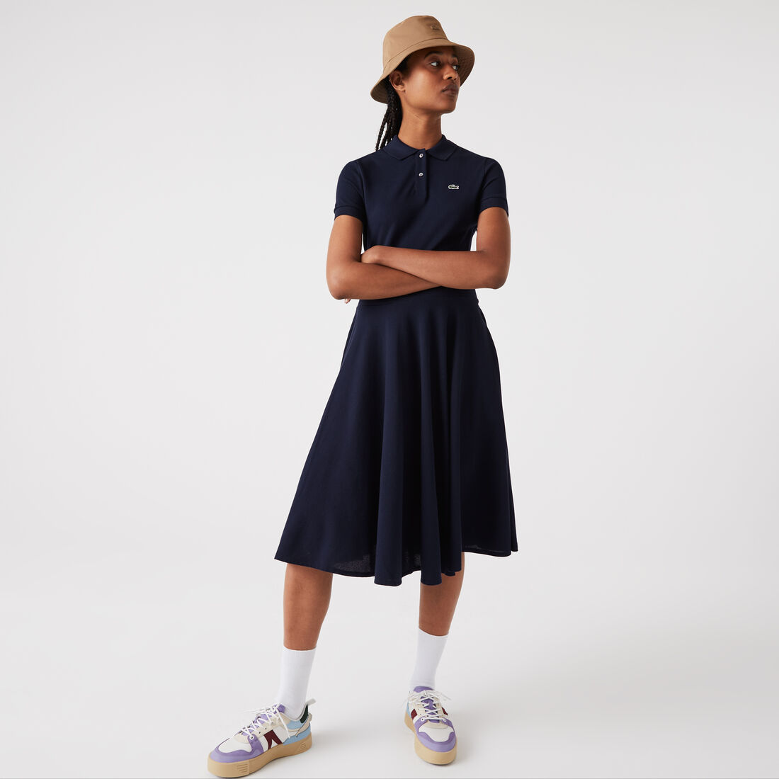 Women’s Fitted Cotton Piqué Polo Dress Women’s Fitted Cotton Piqué Polo Dress