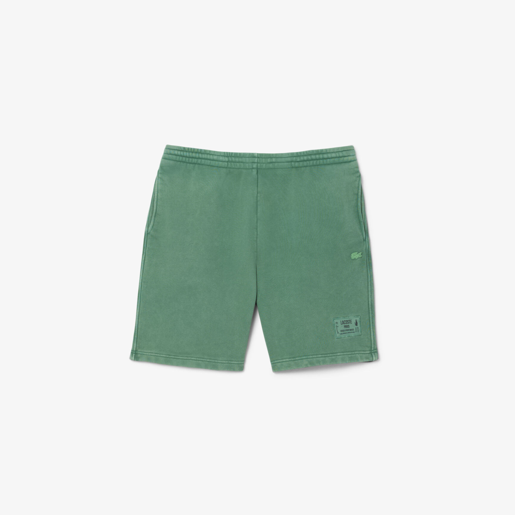 Washed Effect Cotton Fleece Shorts