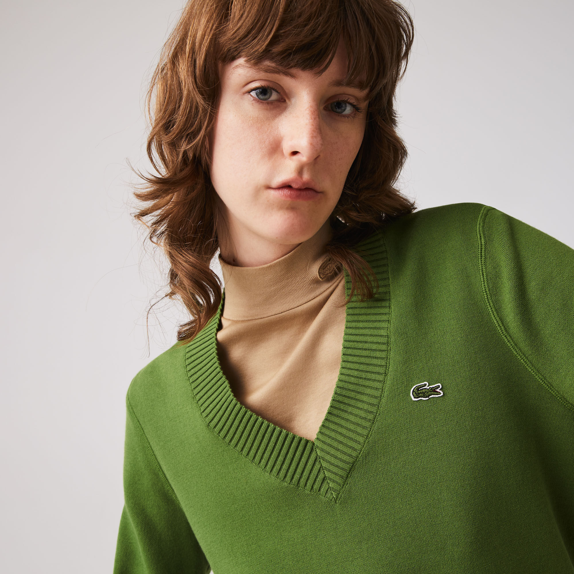 Women's V-neck Organic Cotton Sweater