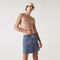 lacoste men s mid length gingham check cotton blend swimming trunks