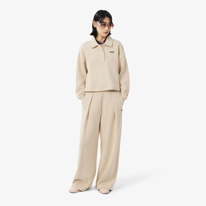 lacoste flare fit ribbed sweatpants