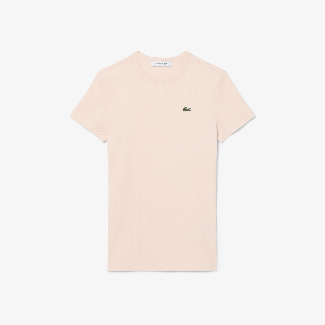 lacoste slim fit ribbed cotton t shirt