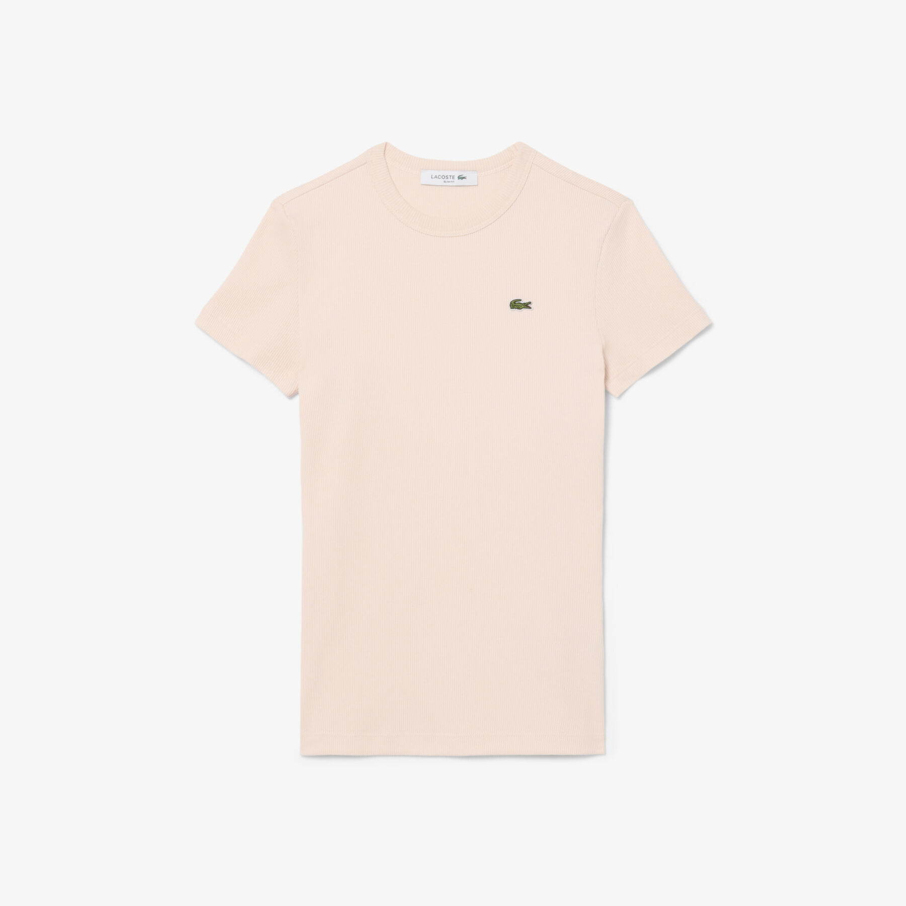 lacoste slim fit ribbed cotton t shirt