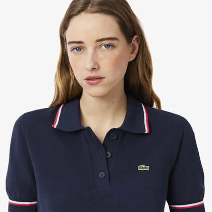 Cropped 3d Seamless Stretch Cotton Polo Shirt