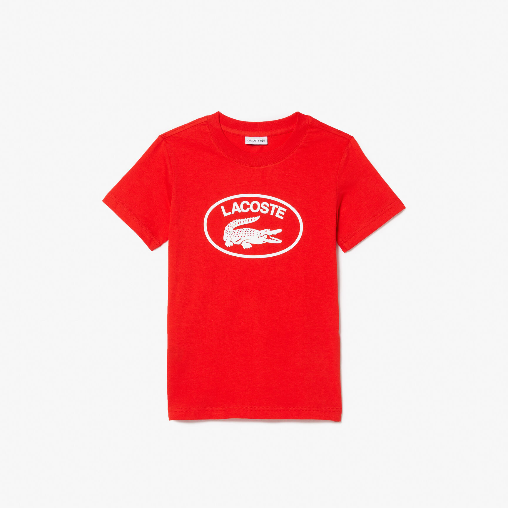 Kids' Lacoste Contrast Branded Cotton Jersey T-shirt Kids' Lacoste Contrast Branded Cotton Jersey T-shirt