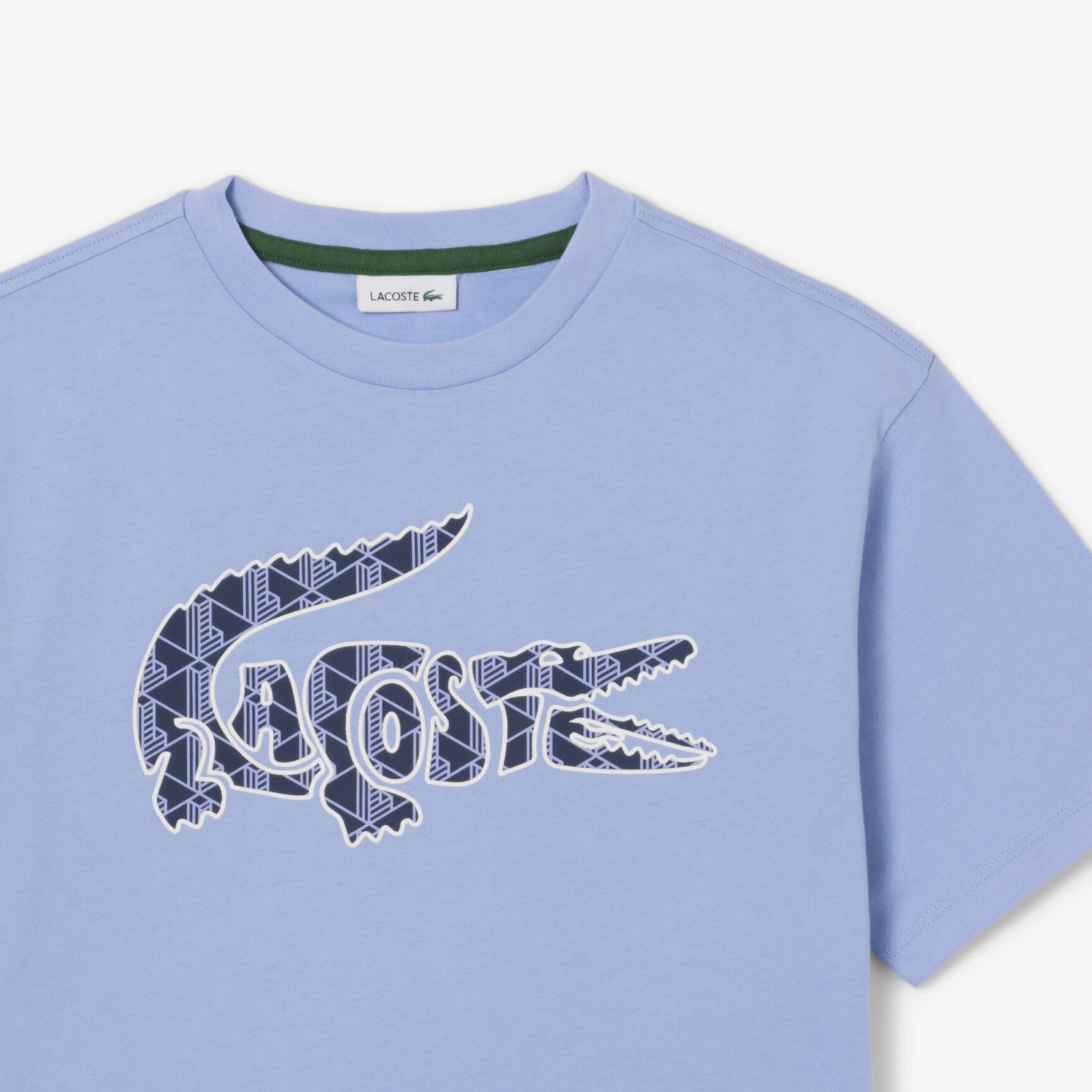 تي شيرت قطني بطبعة مونوغرام