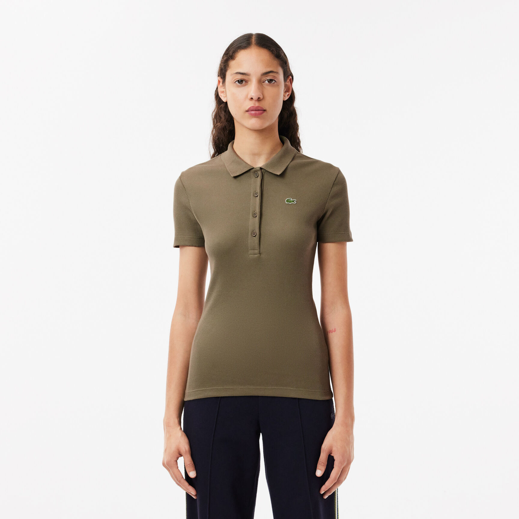 Slim Fit L.12.D Ribbed Cotton Polo Shirt