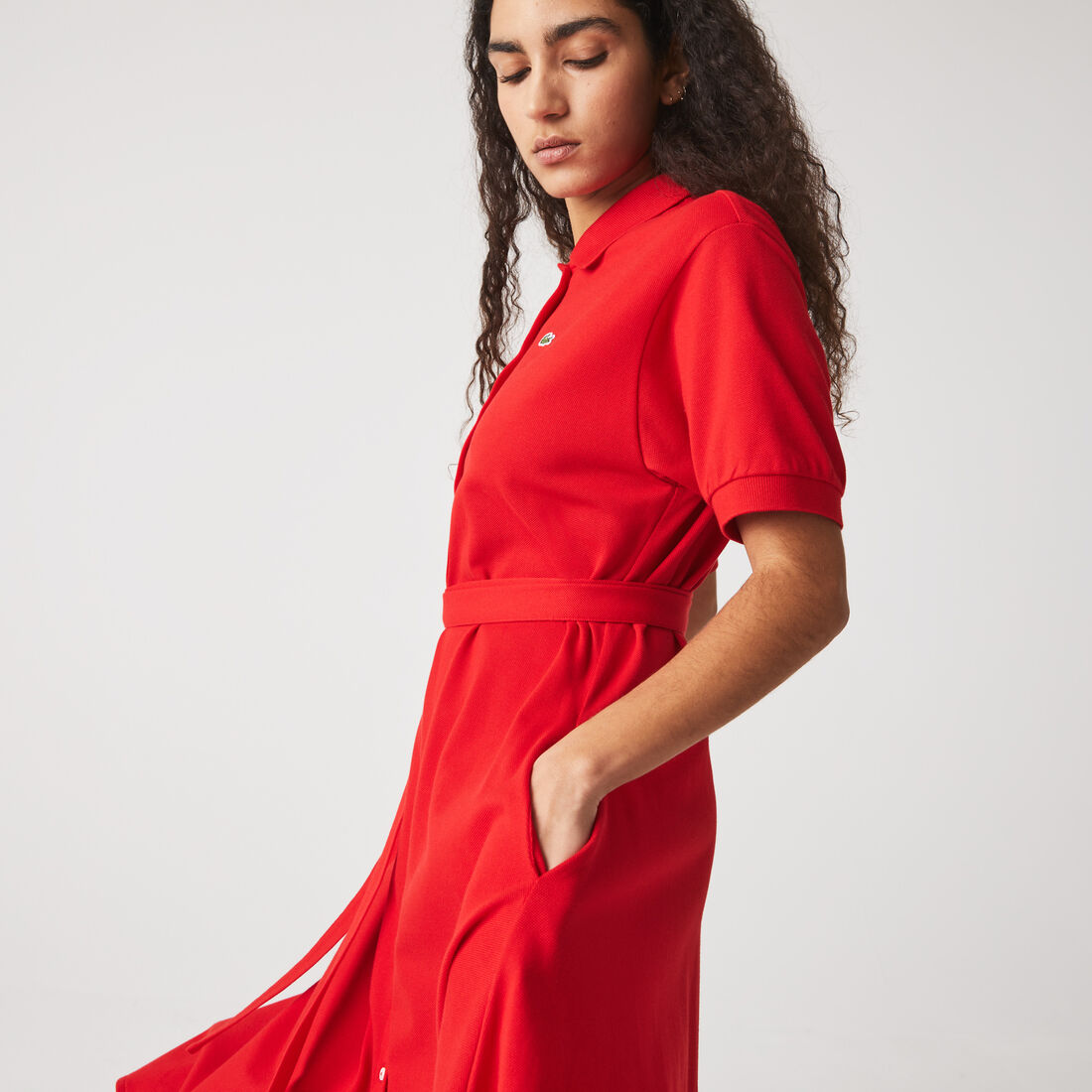 Women's Cotton Piqué Belted Polo Dress Women's Cotton Piqué Belted Polo Dress