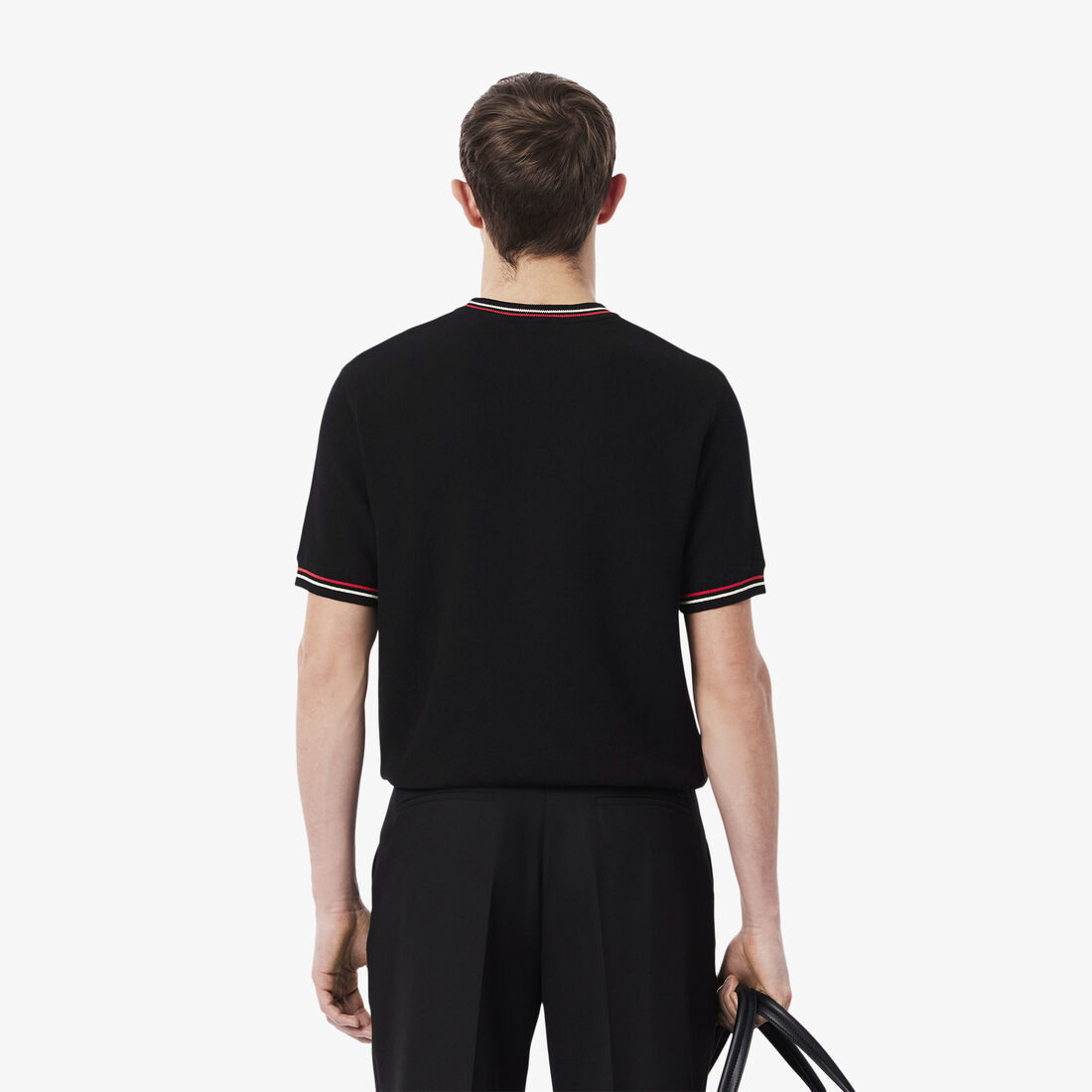 Classic Fit Stripe Detail Knit T-Shirt Classic Fit Stripe Detail Knit T-Shirt