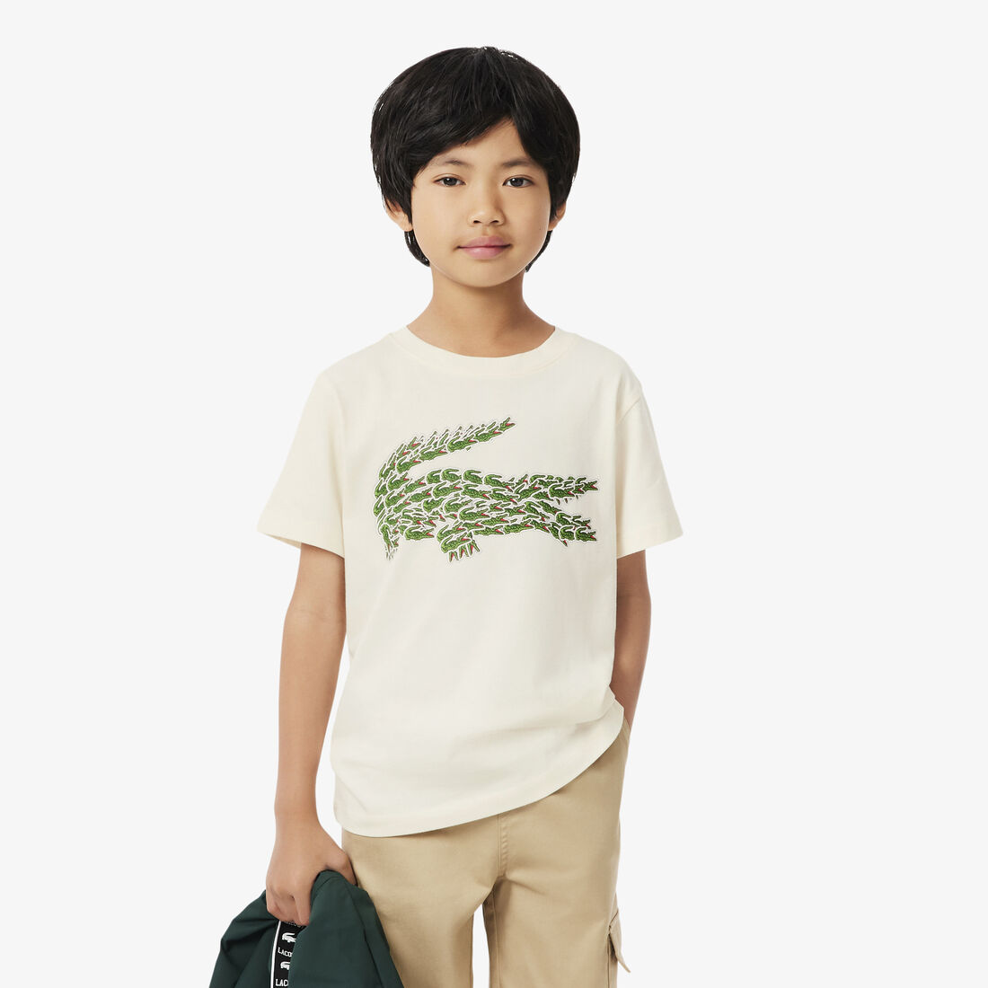 Crocodile Print Cotton T-shirt