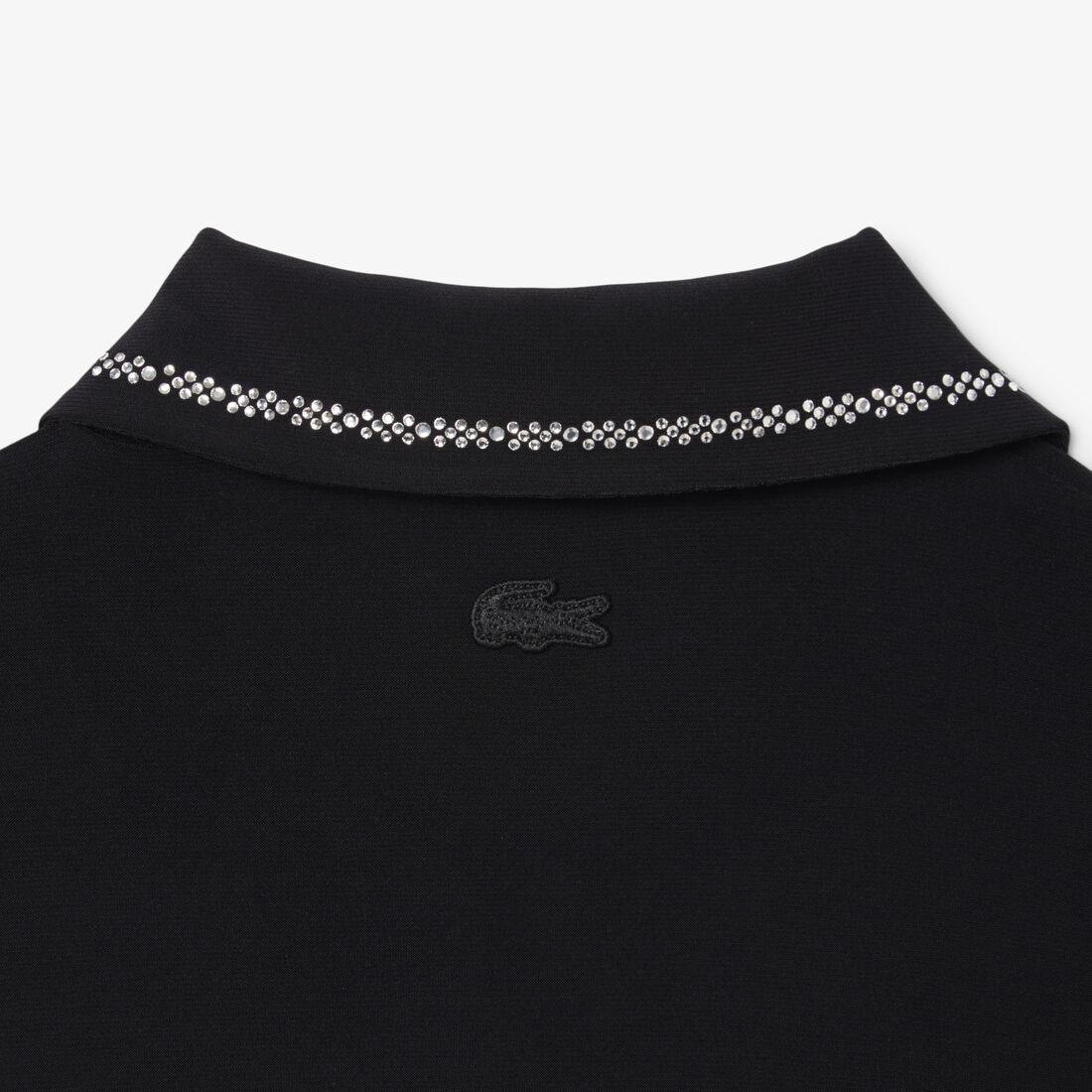 Slim Fit Diamante Crocodile Polo Collar Dress Slim Fit Diamante Crocodile Polo Collar Dress